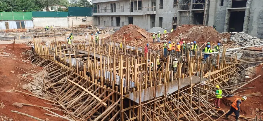 Formwork set out for ground slab