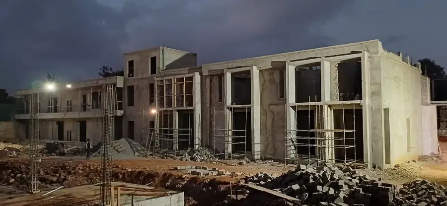 Evening site walk-around