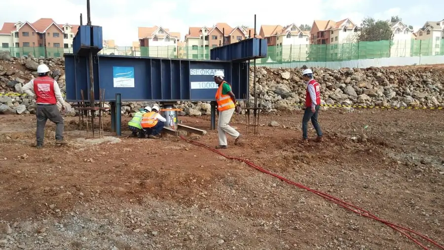 Shoring box installation for trenching