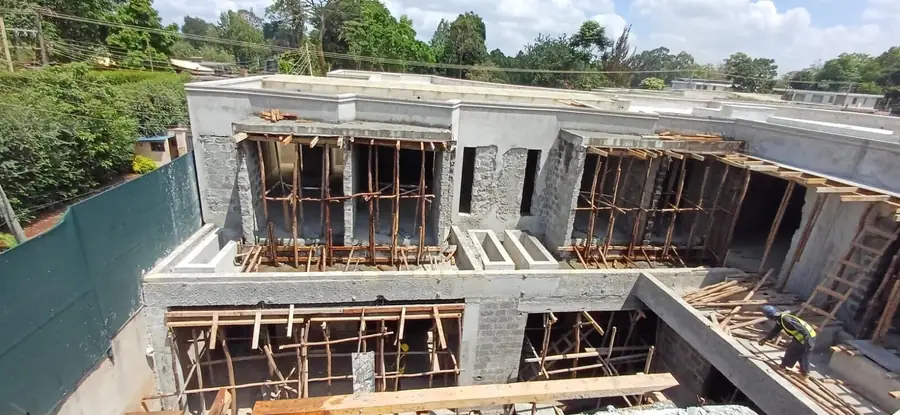 Slab formwork and propping from above