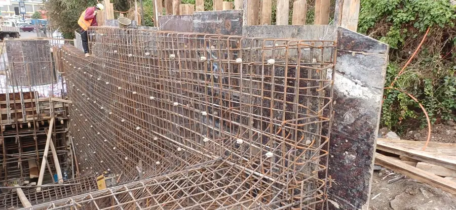 Wall reinforcement before casting